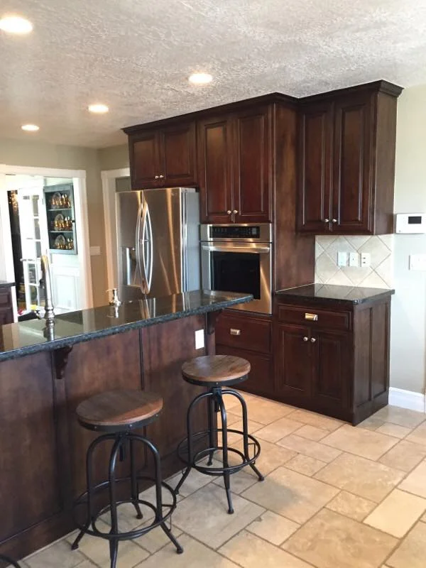 Kitchen cabinet painting project near Layton, Utah