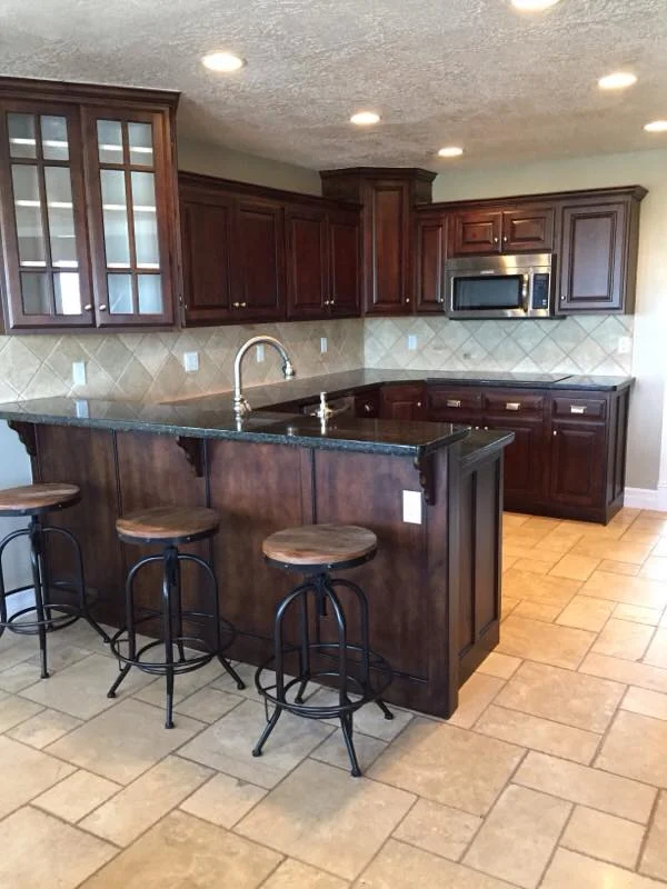 Professionally painted cabinets