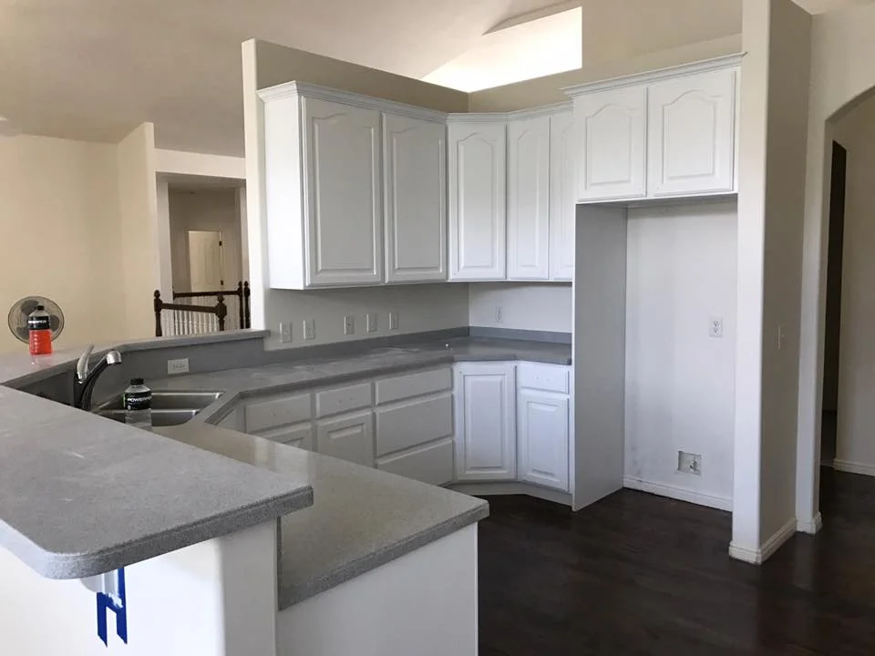Kitchen cabinet painting project near Sandy, Utah