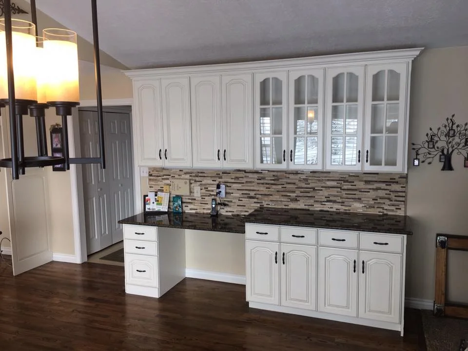 Kitchen cabinet painting project near Logan, Utah